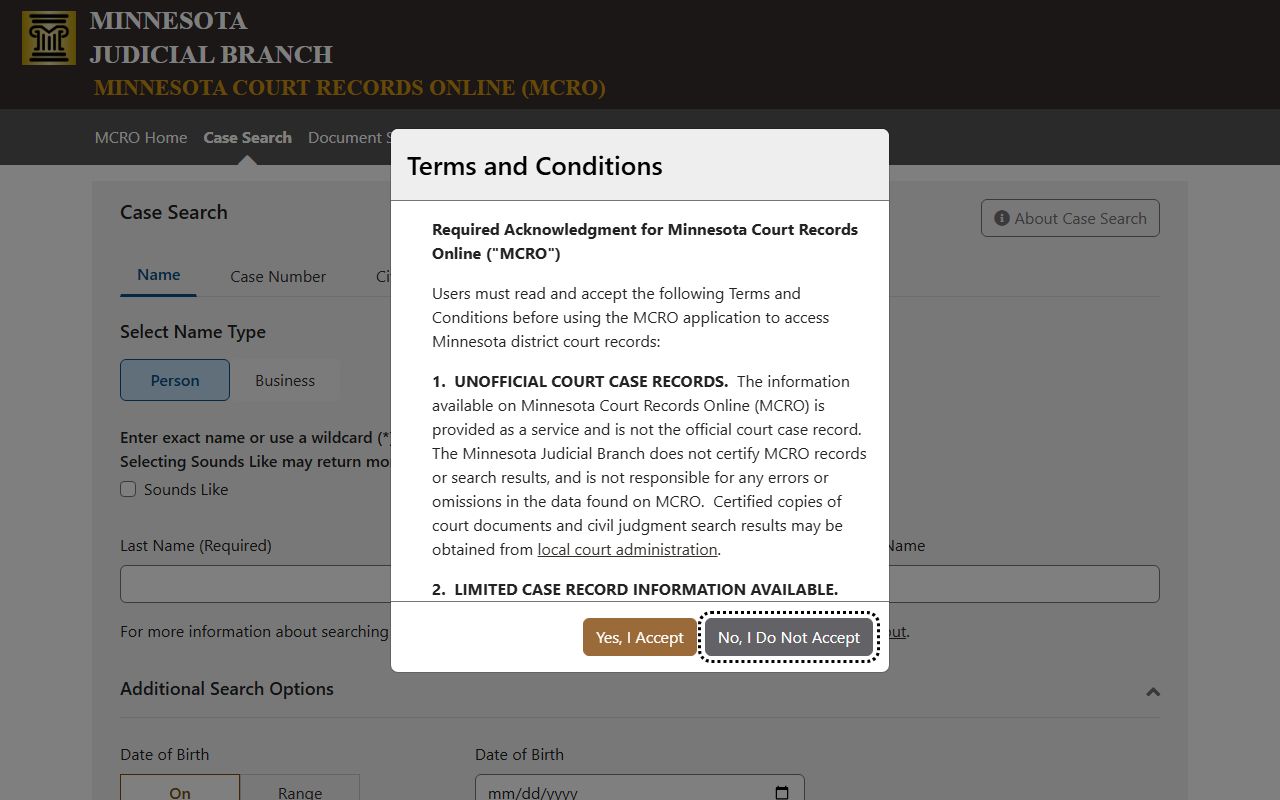 Minnesota Court Records Online search for Yellow Medicine County court records after arrest